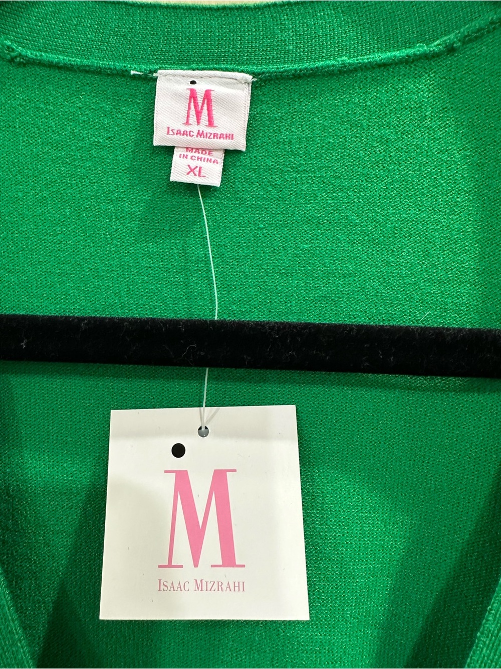 Isaac Mizrahi Bright Green Knit Top